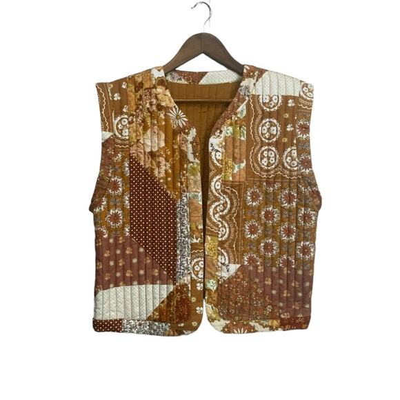Spell Jackets & Blazers - SPELL & The Gypsy Collective Cha Cha Quilted Reversible Vest Large NWTPatchwork